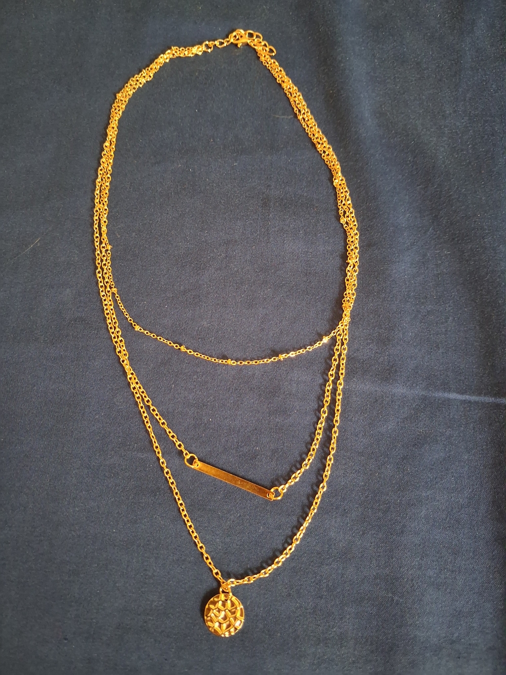 Gold Layered Pendant Necklace for Women